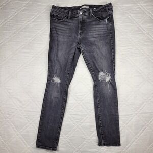 Levis 711 Skinny distressed black jeans men's 32X30‎